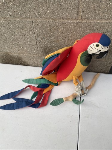 Vintage hanging red macaw - red,