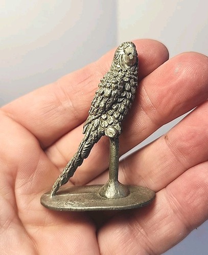 Vintage pewter macaw parrot - pewter,